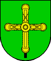 Escudo de Camaleño: hace referencia al Lignum Crucis que se conserva en el monasterio de Santo Toribio